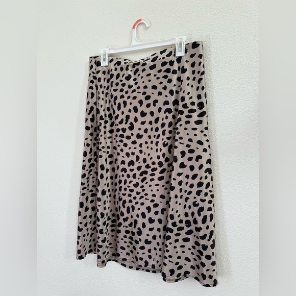 Brand New Brown and Black Leopard Print Midi Skirt Women’s Size XL - Picture 4 of 5